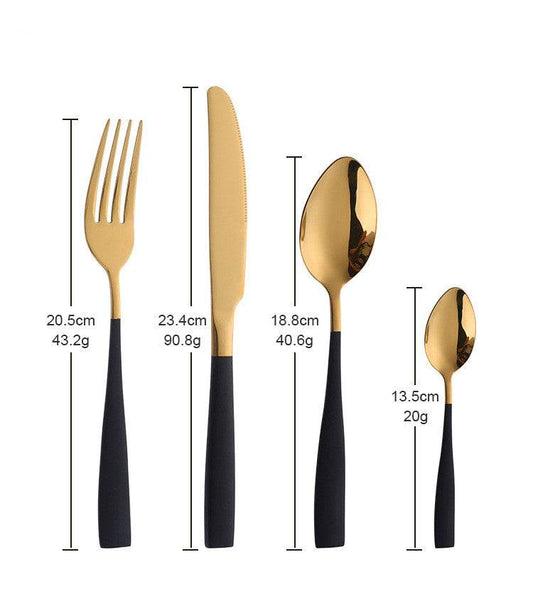 Four-piece Stainless Steel Cutlery - Mubimart