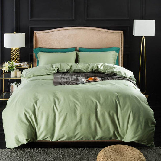 Four-piece long-staple cotton solid color set - Mubimart