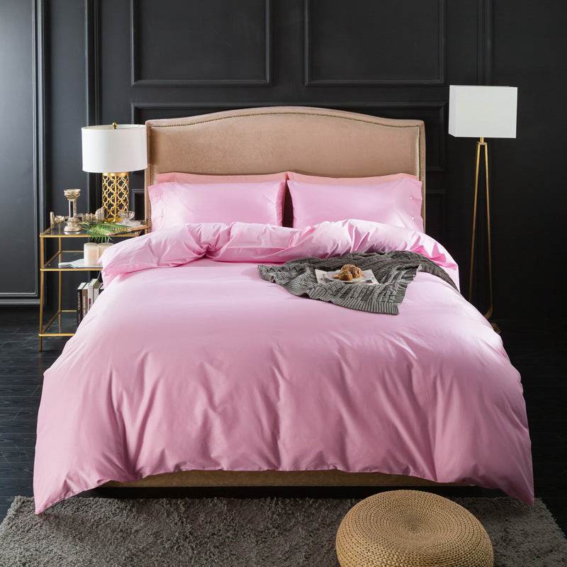 Four-piece long-staple cotton solid color set - Mubimart