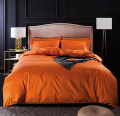 Four-piece long-staple cotton solid color set - Mubimart - Comforter 