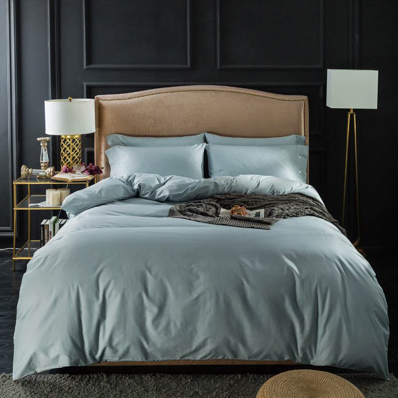 Four-piece long-staple cotton solid color set - Mubimart