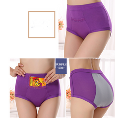 Free Shipping Menstrual period Bamboo fiber Womens underwear Long waisted side leakage proof pocket Health pants L-XXXL R1 - Mubimart - Period underwear 