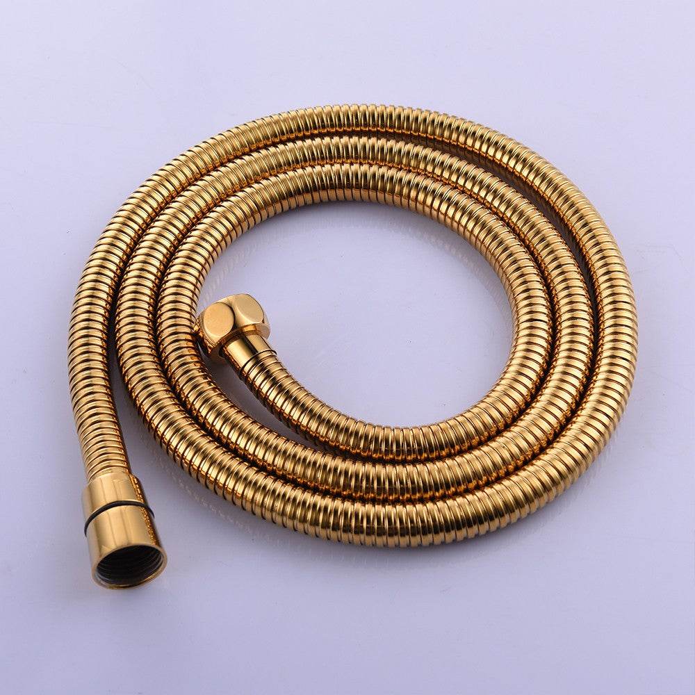 Free shipping brass metal PVD gold water saving telephone shower head handheld shower sprayer - Mubimart