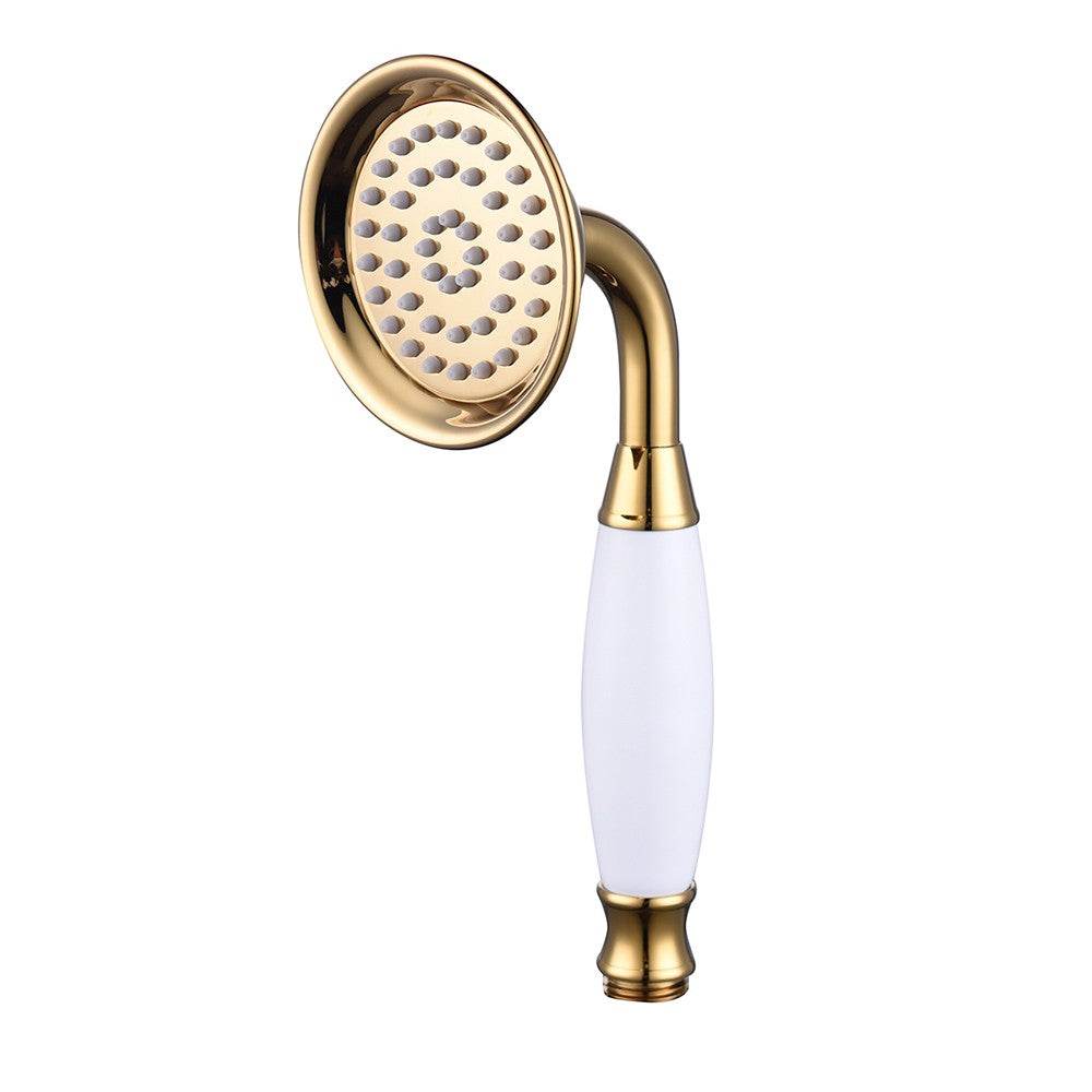 Free shipping brass metal PVD gold water saving telephone shower head handheld shower sprayer - Mubimart