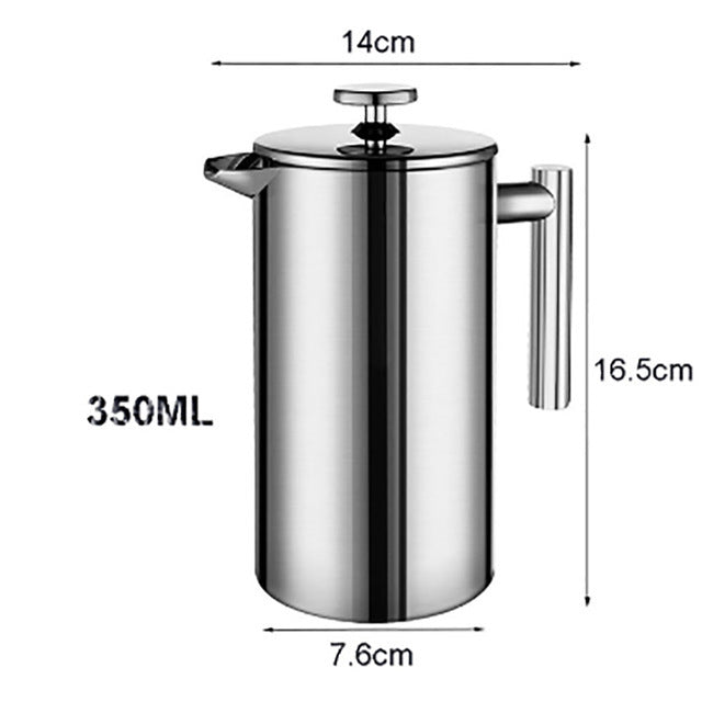 French Press Coffee Maker Stainless Steel Coffee Percolator - Mubimart -  