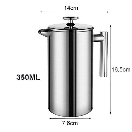 French Press Coffee Maker Stainless Steel Coffee Percolator - Mubimart