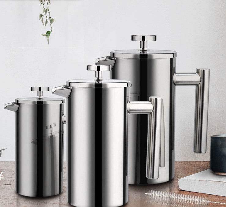 French Press Coffee Maker Stainless Steel Coffee Percolator - Mubimart