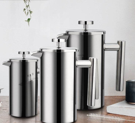 French Press Coffee Maker Stainless Steel Coffee Percolator - Mubimart