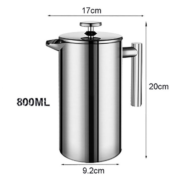 French Press Coffee Maker Stainless Steel Coffee Percolator - Mubimart -  