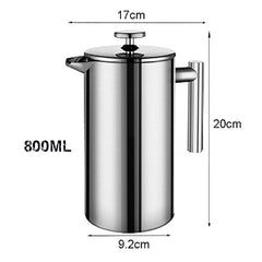 French Press Coffee Maker Stainless Steel Coffee Percolator - Mubimart -  