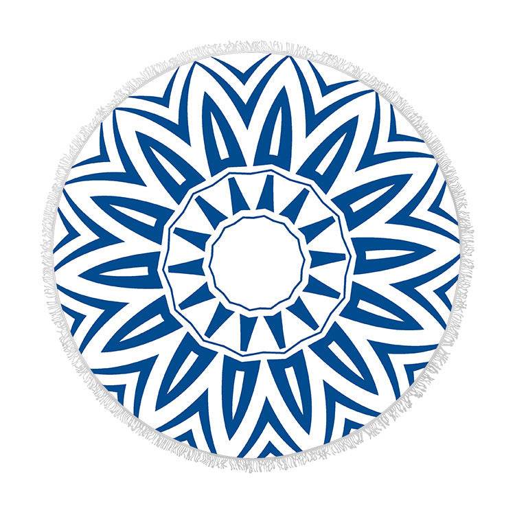 Fringed beach towel round bath towel beach towel - Mubimart