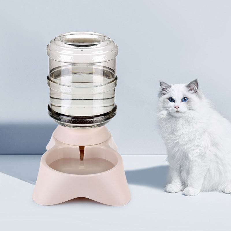 Frosted Texture Plastic Automatic Pet Feeder - Mubimart