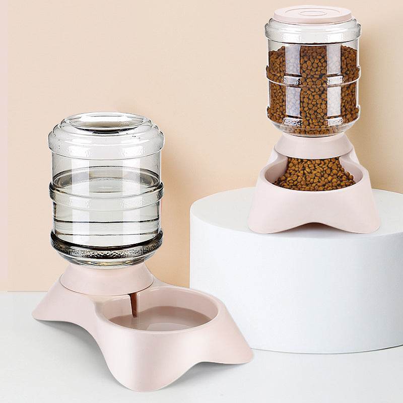 Frosted Texture Plastic Automatic Pet Feeder - Mubimart