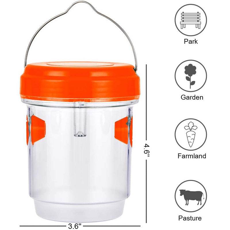 Fruit Fly Trap Outdoor Solar LED Insect Trap Bee And Fly Trap - Mubimart