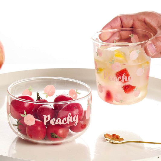 Fruit Salad Glass Bowl Dessert Bowl Breakfast Cup Set - Mubimart