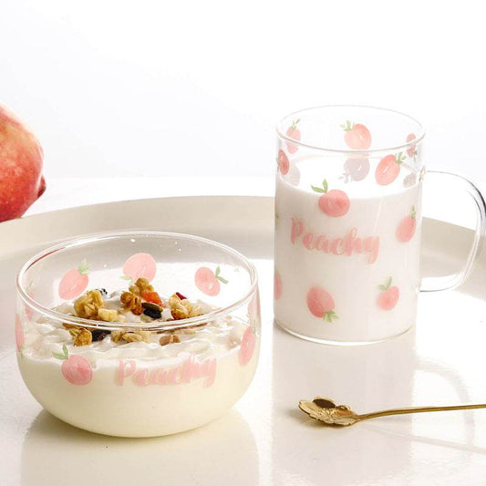 Fruit Salad Glass Bowl Dessert Bowl Breakfast Cup Set - Mubimart
