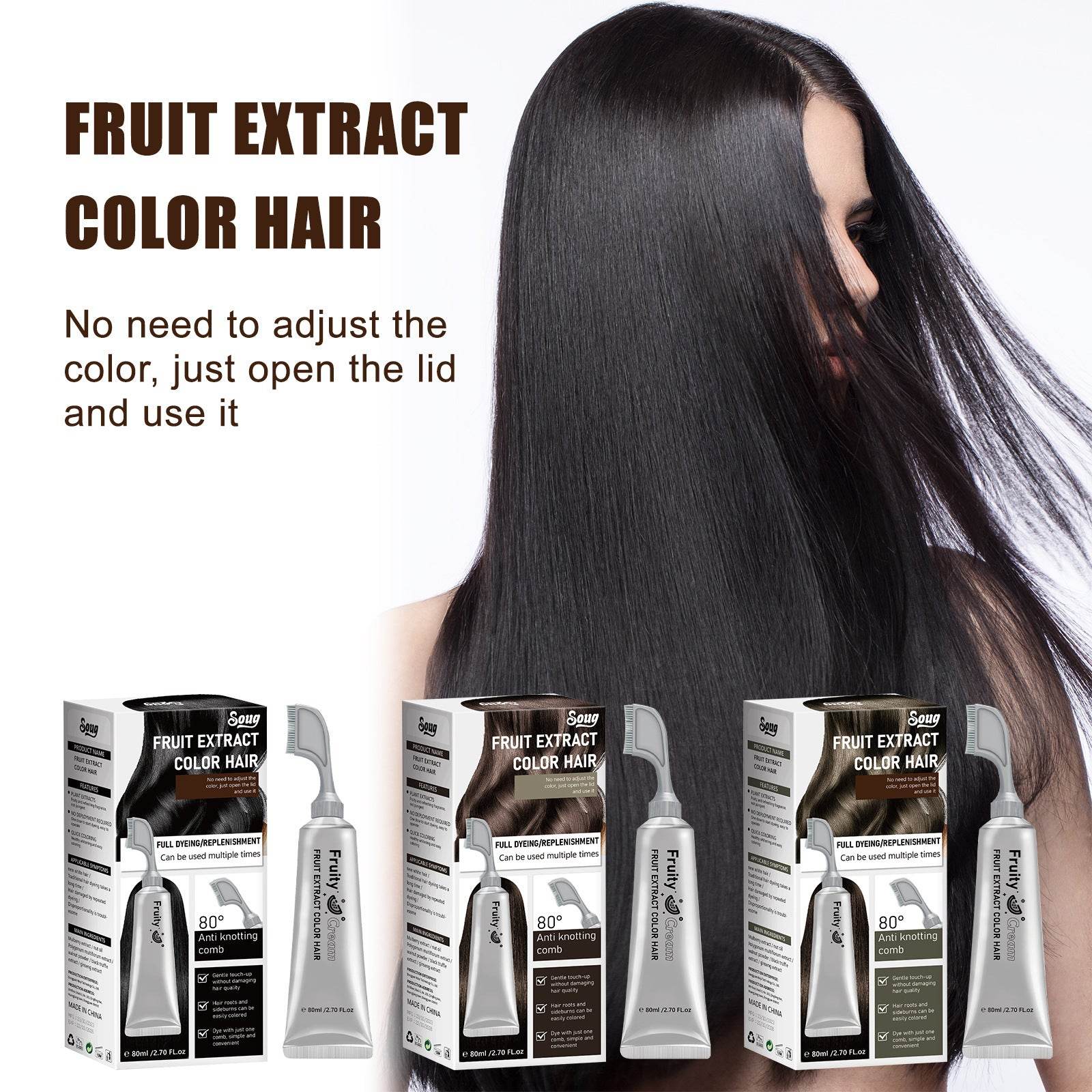Fruits And Vegetables Hair Dye Plants Without Stimulation - Mubimart