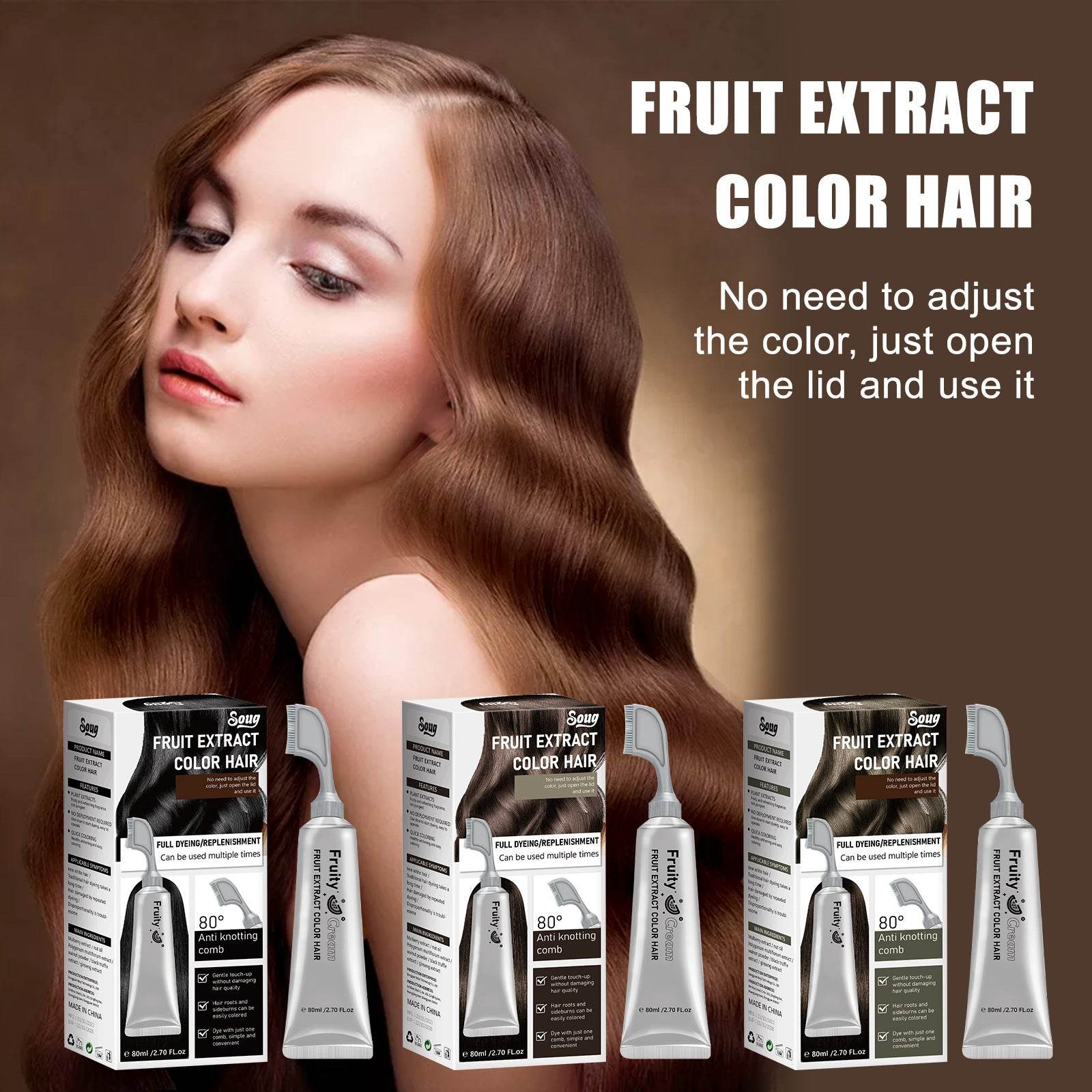 Fruits And Vegetables Hair Dye Plants Without Stimulation - Mubimart