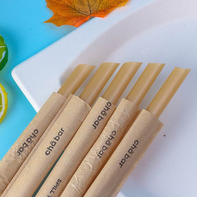 Fully Degradable Sugarcane Fiber Instead Of Plastic Straws Disposable Bagasse Straws - Mubimart