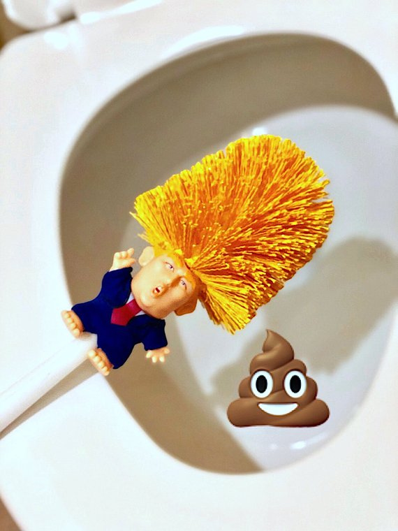 Funny Donald Trump Toilet Brush - Mubimart - Toilet brush 