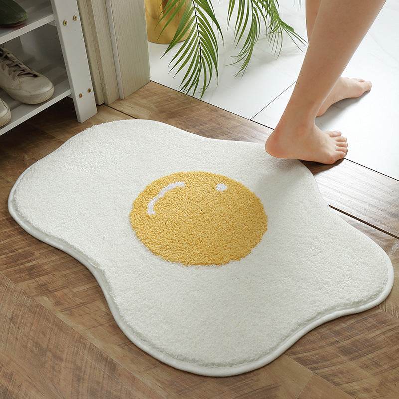 Funny Egg Entrance Carpet Hallway Bathroom Rug Area Rugs Kitchen Rug Bedroom Floor Mats Nordic Welcome Doormat Chic Room Decor - Mubimart