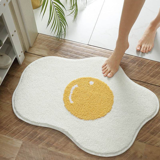 Funny Egg Entrance Carpet Hallway Bathroom Rug Area Rugs Kitchen Rug Bedroom Floor Mats Nordic Welcome Doormat Chic Room Decor - Mubimart