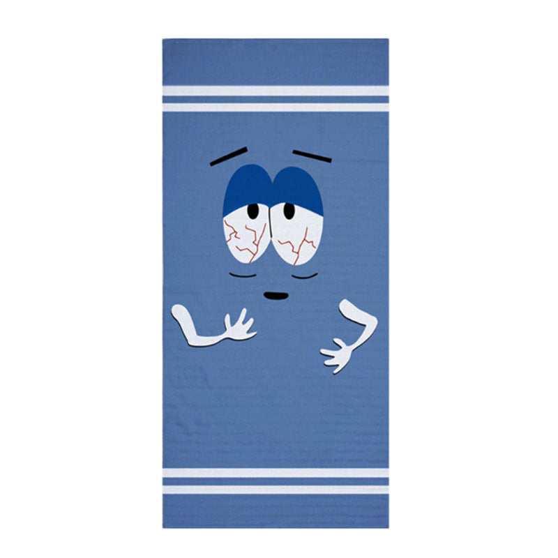 Funny Towelie Big Lounger Beach Towel Travel Bath Towels Se - Mubimart - Bath towel 