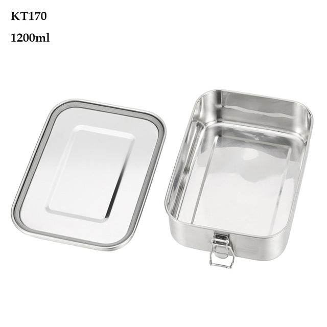 G.a HOMEFAVOR Custom Lunch Box For Kids Food Container Bento Box 304 Top Grade Stainless Steel Storage Thermal Metal Box Stock - Mubimart