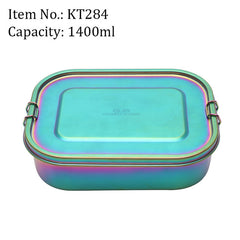 G.a HOMEFAVOR Custom Lunch Box For Kids Food Container Bento Box 304 Top Grade Stainless Steel Storage Thermal Metal Box Stock - Mubimart -  