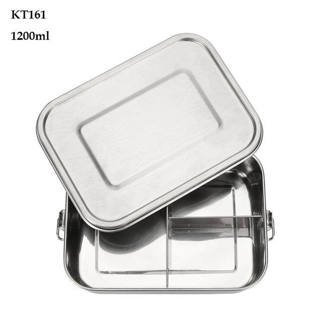 G.a HOMEFAVOR Custom Lunch Box For Kids Food Container Bento Box 304 Top Grade Stainless Steel Storage Thermal Metal Box Stock - Mubimart