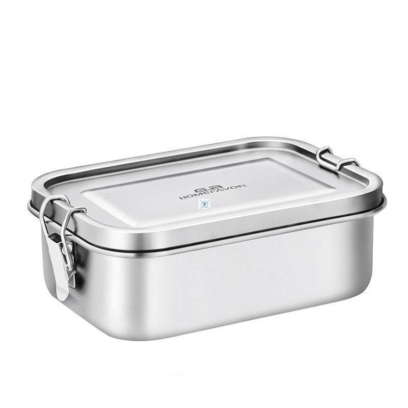 G.a HOMEFAVOR Custom Lunch Box For Kids Food Container Bento Box 304 Top Grade Stainless Steel Storage Thermal Metal Box Stock - Mubimart