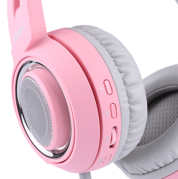 G951 Gaming Headset USB 7.1 Virtual Surround Sound Headsets LED Cat Ear Headphones - Mubimart