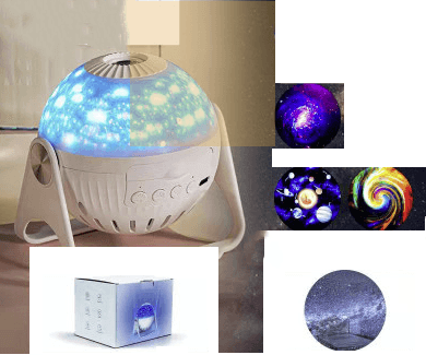 Galaxy Projector Starry Sky Projection Bedroom Bedside Decoration Night Light - Mubimart