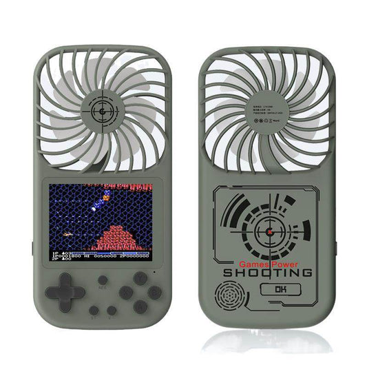 Gaming Mini Videogames Machine Player Mini Summer Handheld Fan Personal Games Console Fan for Office Outdoor Travel - Mubimart