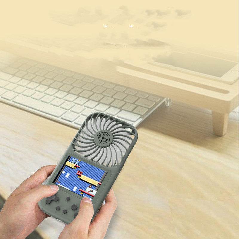 Gaming Mini Videogames Machine Player Mini Summer Handheld Fan Personal Games Console Fan for Office Outdoor Travel - Mubimart