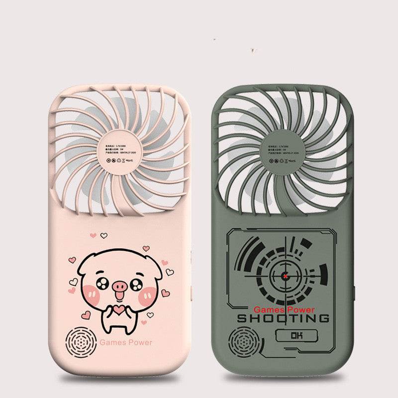 Gaming Mini Videogames Machine Player Mini Summer Handheld Fan Personal Games Console Fan for Office Outdoor Travel - Mubimart