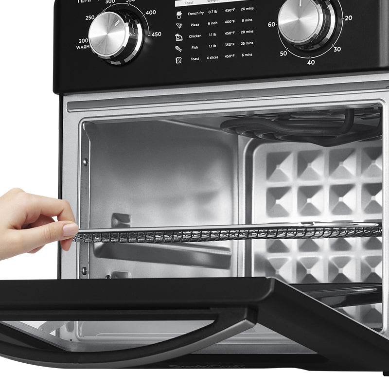 Geek Chef Air Fryer 10QT, Countertop Toaster Oven, 4 Slice Toaster Air Fryer Oven Warm, Broil, Toast, Bake, Air Fry, Oil-Free, Black Stainless Steel, Perfect For Countertop, Ban On Amazon - Mubimart