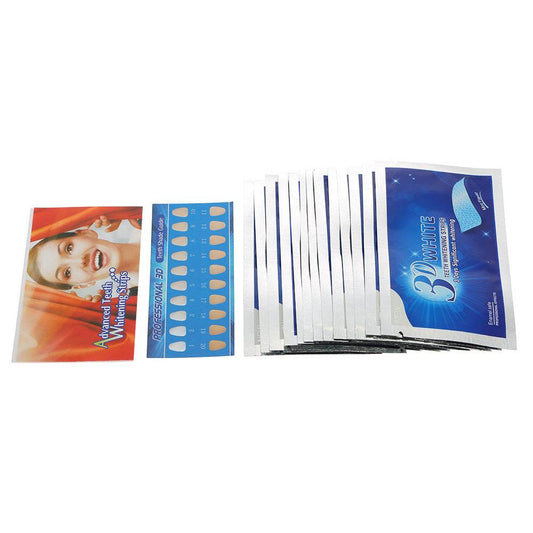 Gel Teeth Whitening Strips Oral Hygiene Care Double Elastic Teeth Strips Whitening Dental Bleaching Tools - Mubimart