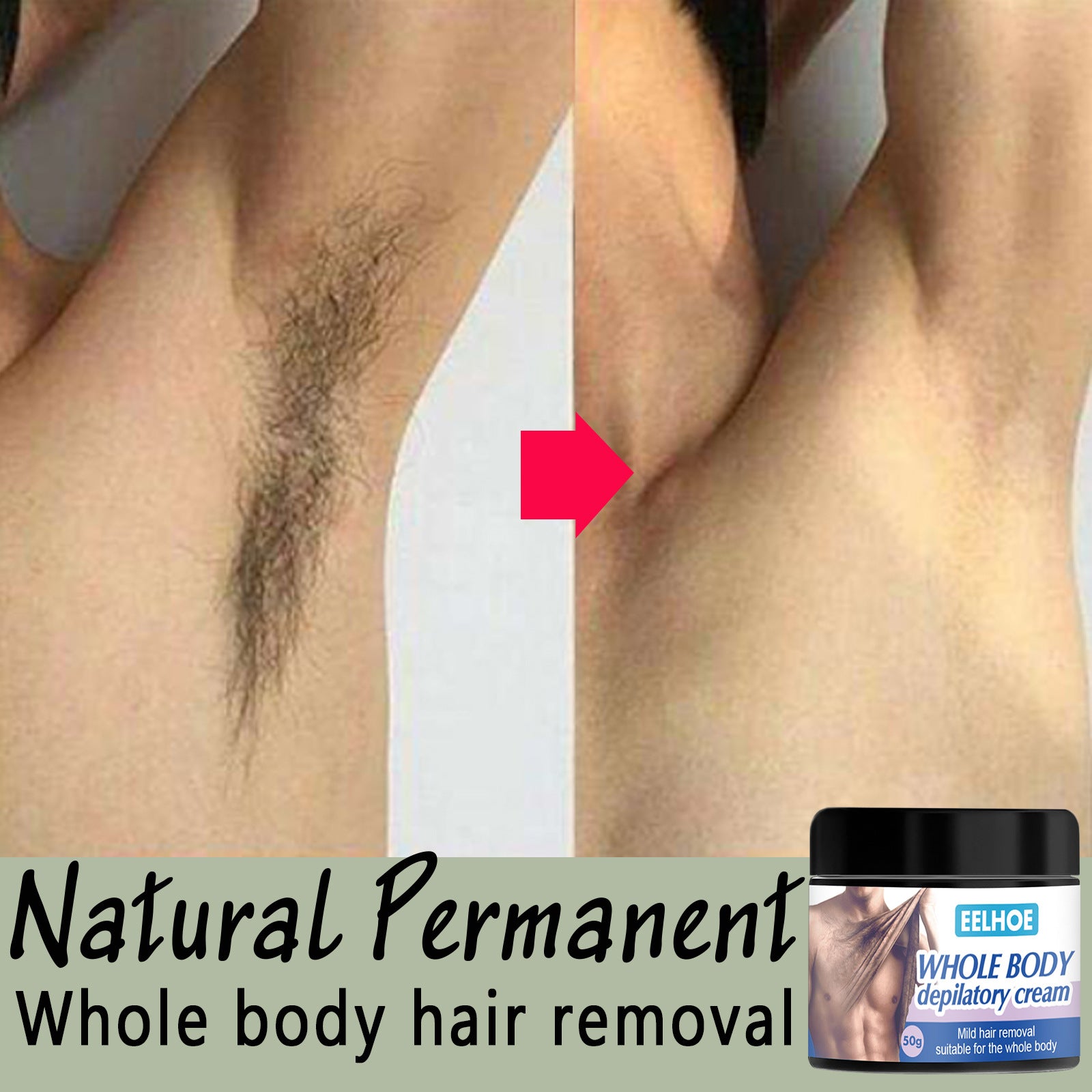 Gentle And Non-irritating Body Hair Removal Cream - Mubimart -  