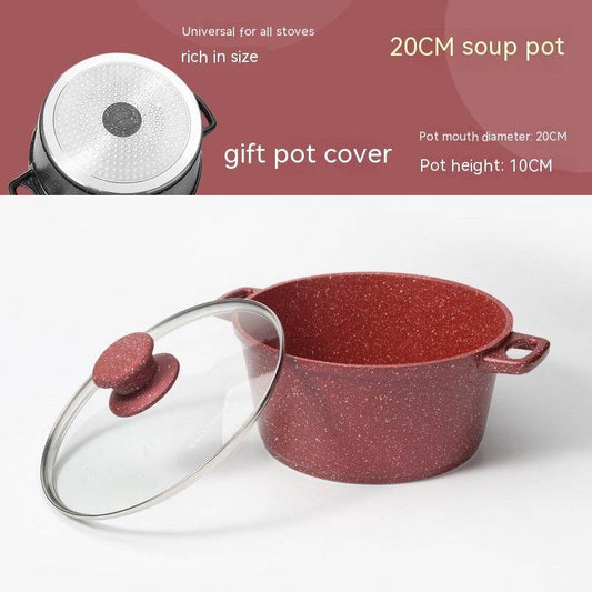 German Medical Stone Soup Pot Binaural Non-stick Pan - Mubimart