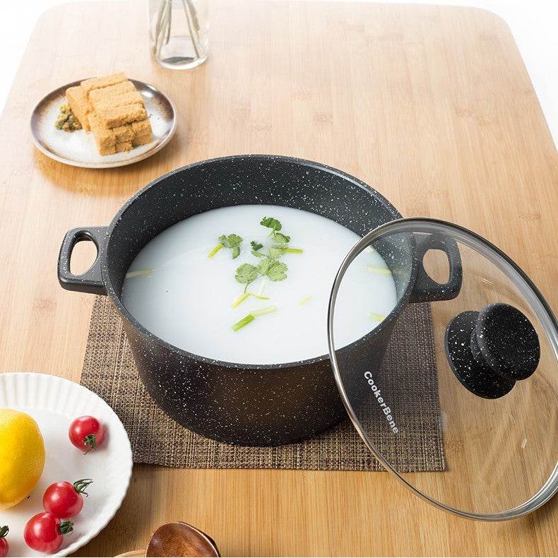 German Medical Stone Soup Pot Binaural Non-stick Pan - Mubimart