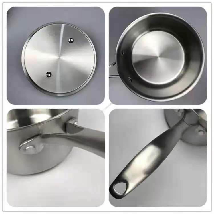 German Shuangli 16cm18cm Milk Pot Kitchen Household Chinese-style All-steel Stainless Steel Pot With Small Saucepan Small Milk Pot - Mubimart