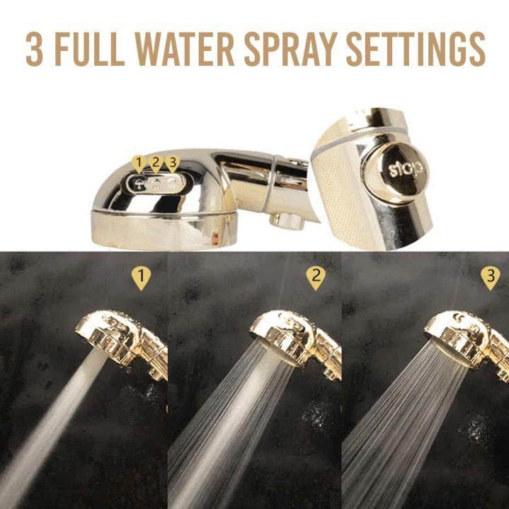 German supercharged household sprinkler bathroom shower rain shatter-resistant suit shower handheld flower wine bathroom shower head - Mubimart