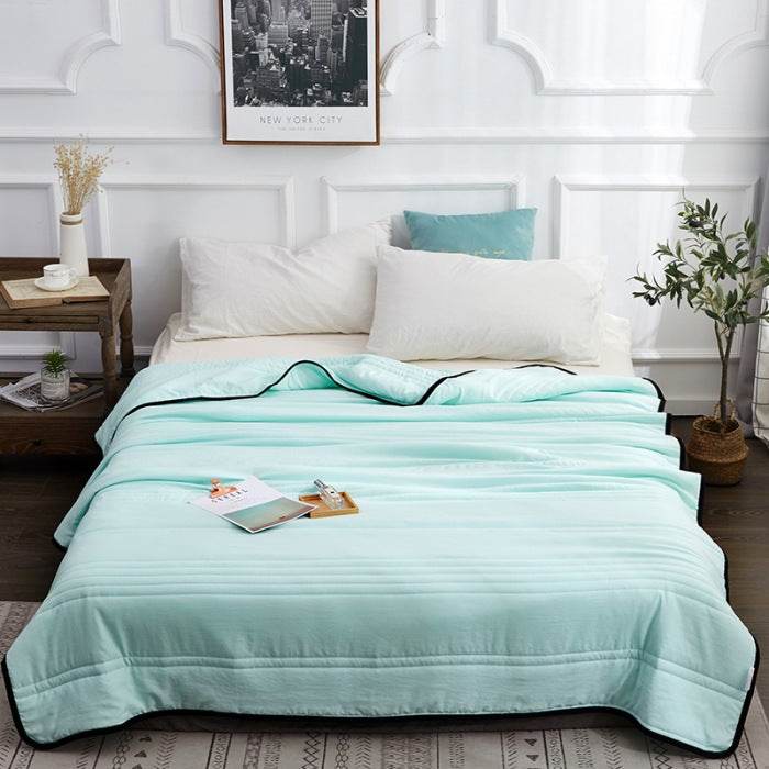 Gift Summer Cool Quilt Summer Washed Cotton Thin Quilt Machine Washable Air Conditioner Quilt - Mubimart