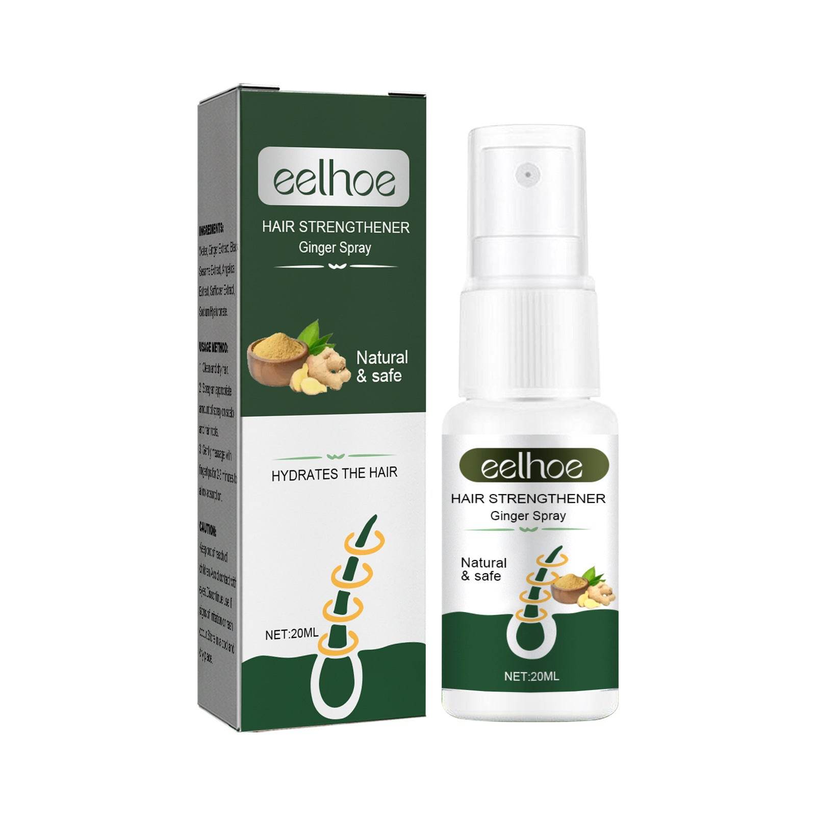 Ginger Dense Hair Spray Nourishing Hair Follicle Anti-hair Loss - Mubimart