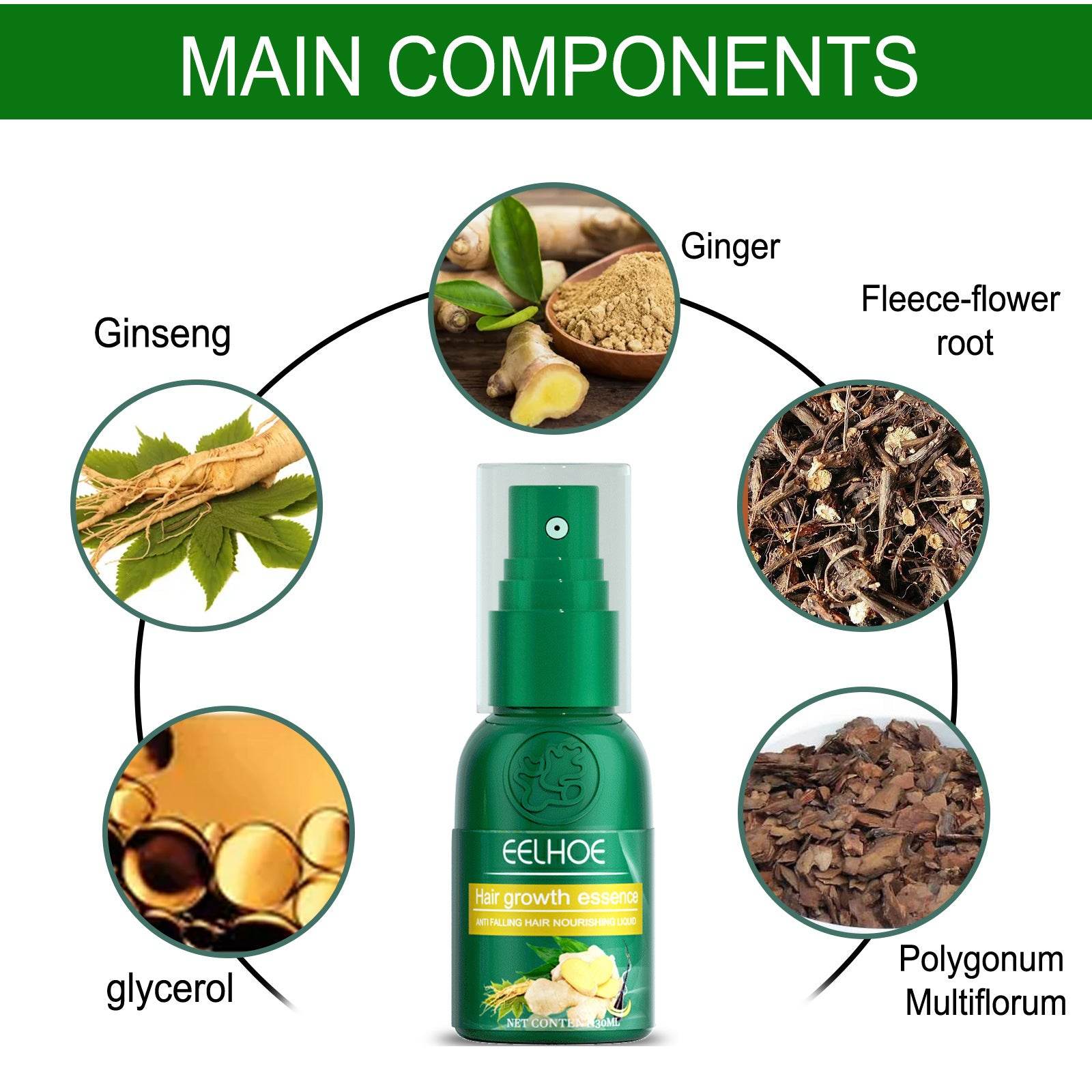 Ginger Hair Growth Moisturizing Nutrition Spray - Mubimart