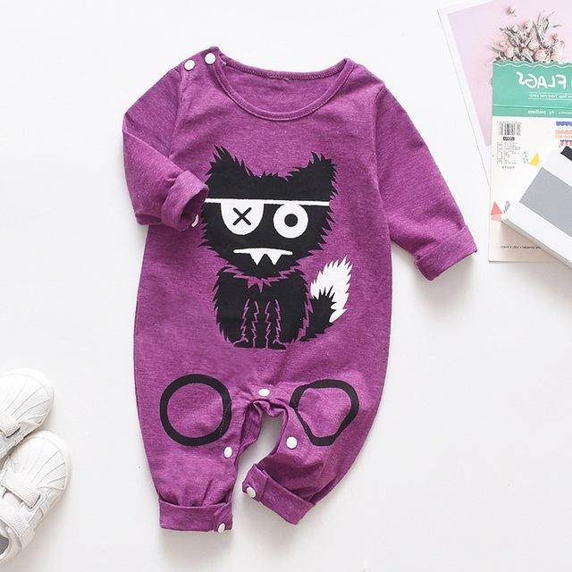 Girl Romper Printed Jumpsuit Child Playsuit - Mubimart