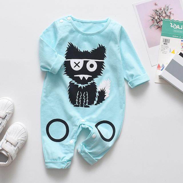 Girl Romper Printed Jumpsuit Child Playsuit - Mubimart