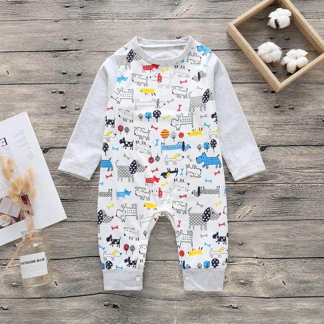 Girl Romper Printed Jumpsuit Child Playsuit - Mubimart