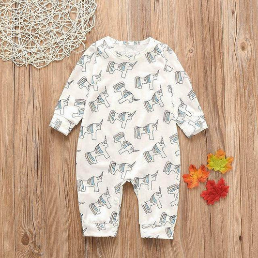 Girl Romper Printed Jumpsuit Child Playsuit - Mubimart